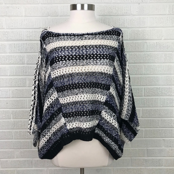 Free People Sweaters - Free People Chunky Oversized Crop Stripe Sweater